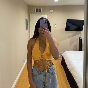 Zara Halter Wrap Top